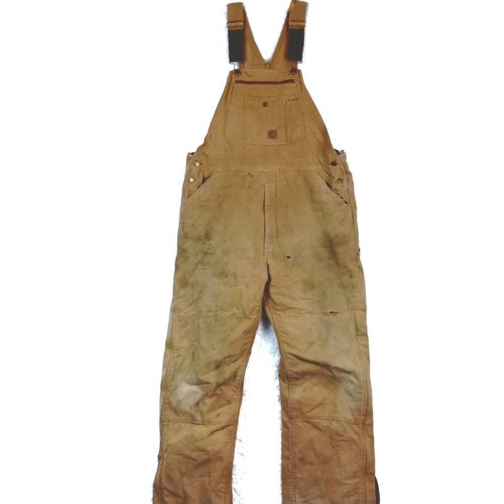 Berne Mens Bib‎ Overalls Insulated Duck Canvas Camel Brown Workwear Tall XLT